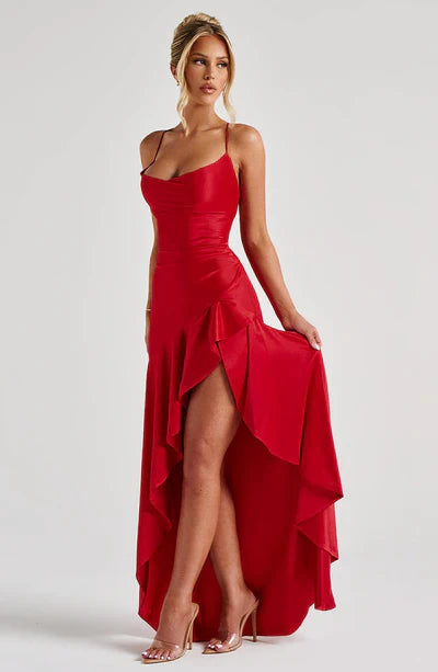 VALENTINE'S RED MAXI DRESS